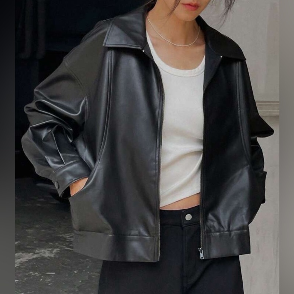 SHEIN Faux Leather Jacket
